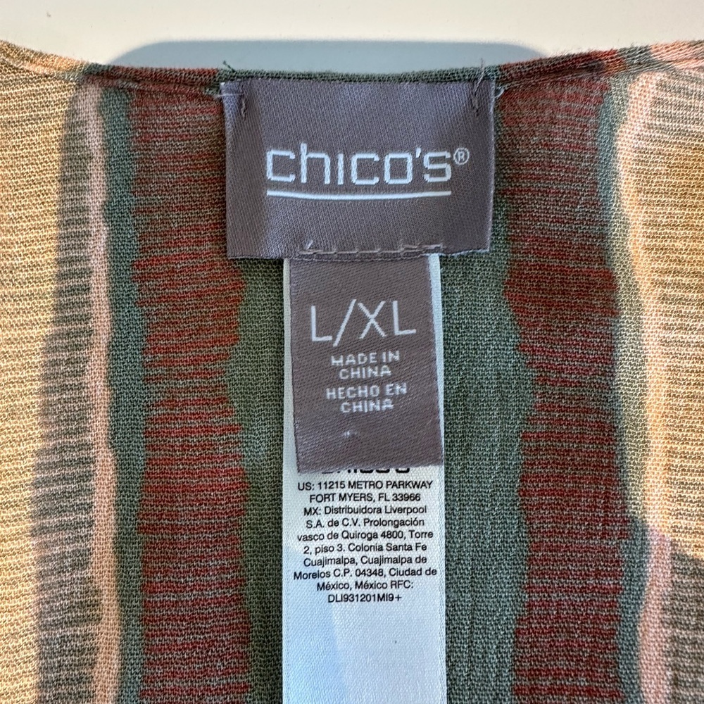 Chicos Tropical Print Kimono - Picture 7 of 8